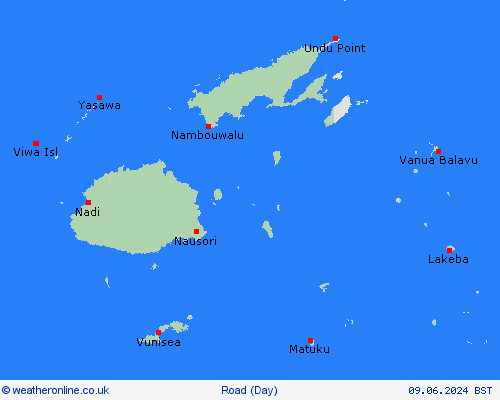 road conditions Fiji Oceania Forecast maps