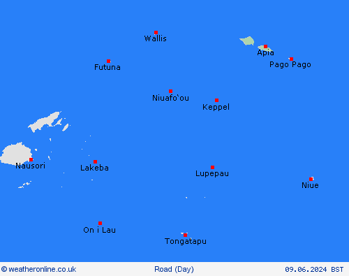 road conditions Samoa Oceania Forecast maps