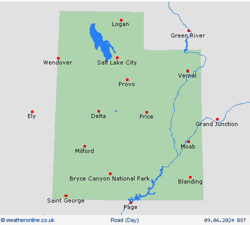 road conditions Utah North America Forecast maps