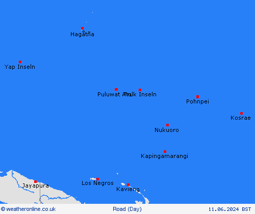 road conditions Micronesia Oceania Forecast maps