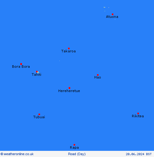 road conditions French Polynesia Oceania Forecast maps