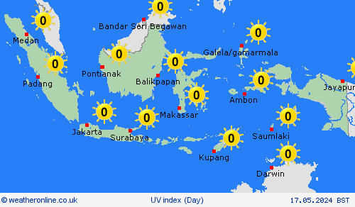 uv index Indonesia Asia Forecast maps