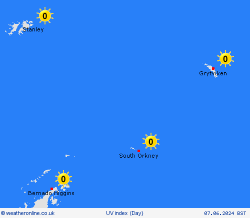 uv index South Orkney Islands Europe Forecast maps