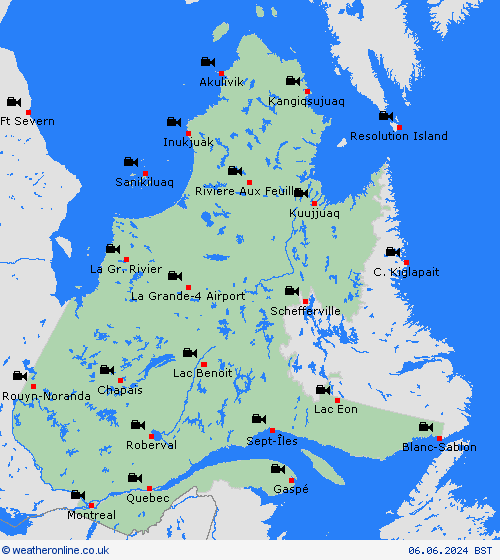 webcam Quebec North America Forecast maps