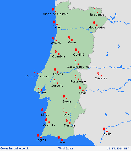 wind Portugal Europe Forecast maps