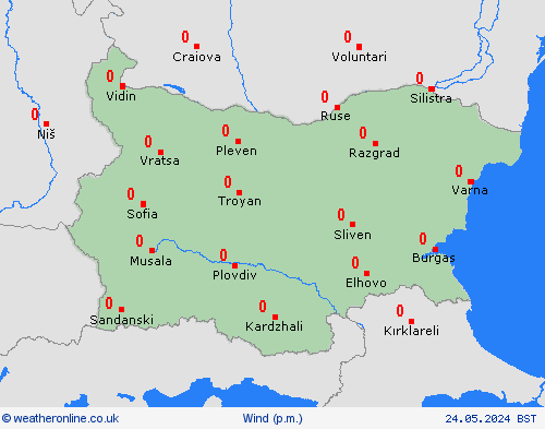 wind Bulgaria Europe Forecast maps