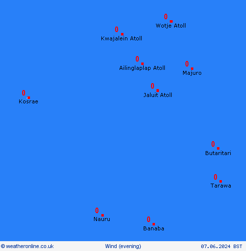 wind Marshall Islands Oceania Forecast maps