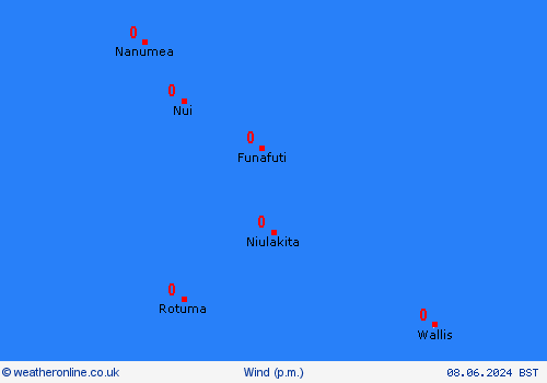 wind Tuvalu Oceania Forecast maps