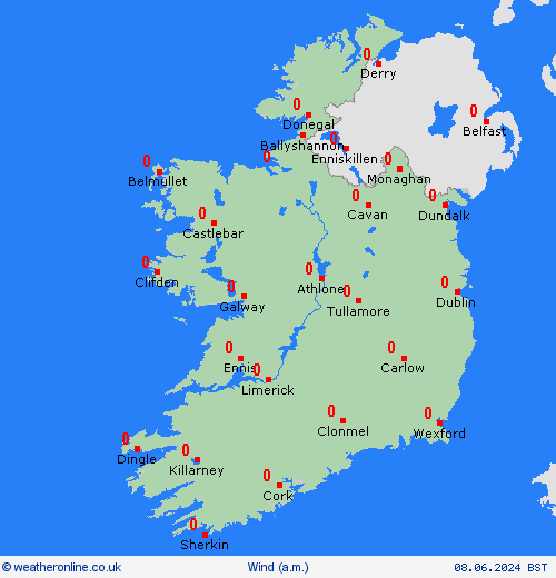 wind Ireland Europe Forecast maps