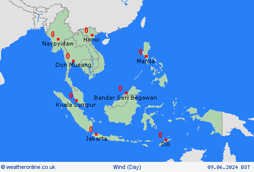 wind  Asia Forecast maps