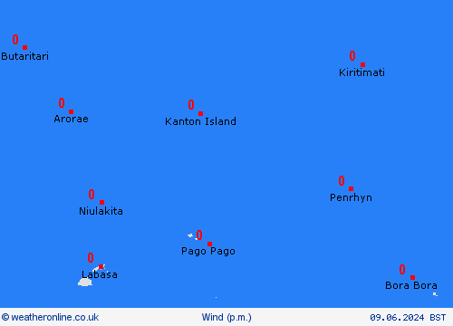 wind Kiribati Oceania Forecast maps