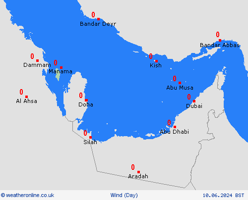 wind Bahrain Asia Forecast maps