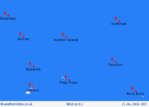 wind Kiribati Oceania Forecast maps