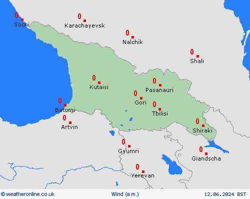 wind Georgia Asia Forecast maps