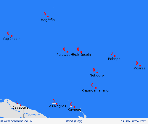 wind Micronesia Oceania Forecast maps