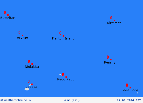 wind Kiribati Oceania Forecast maps