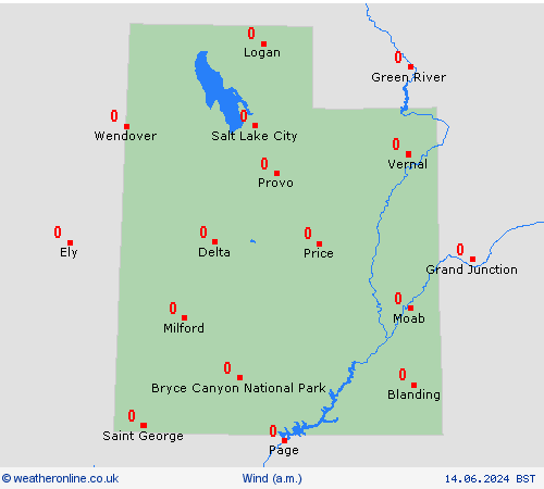 wind Utah North America Forecast maps