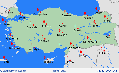 wind Turkey Europe Forecast maps