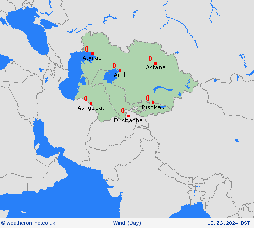 wind  Asia Forecast maps