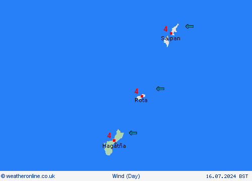wind Guam Oceania Forecast maps