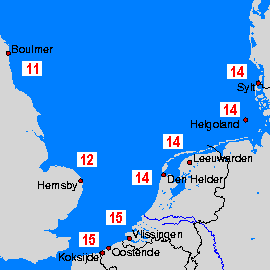 North Sea Sea Temperature Maps