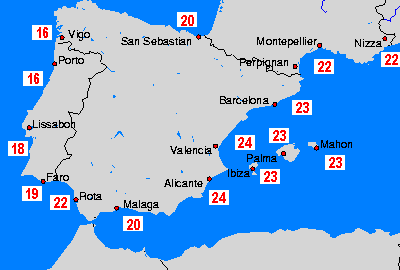 Balearic Sea - Seawater Temperature