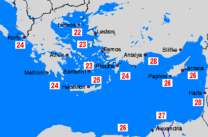 Seawater Temperature - Greece